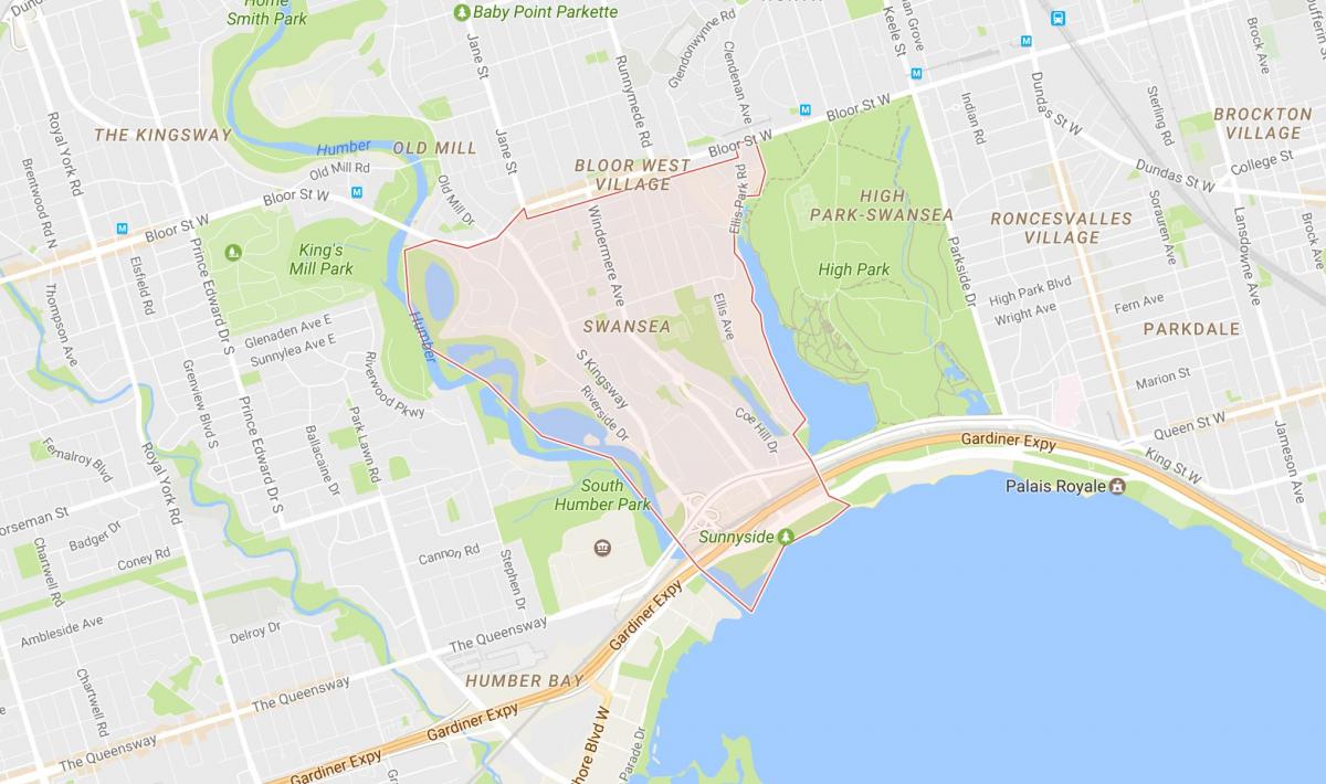 Peta Balai kejiranan Toronto
