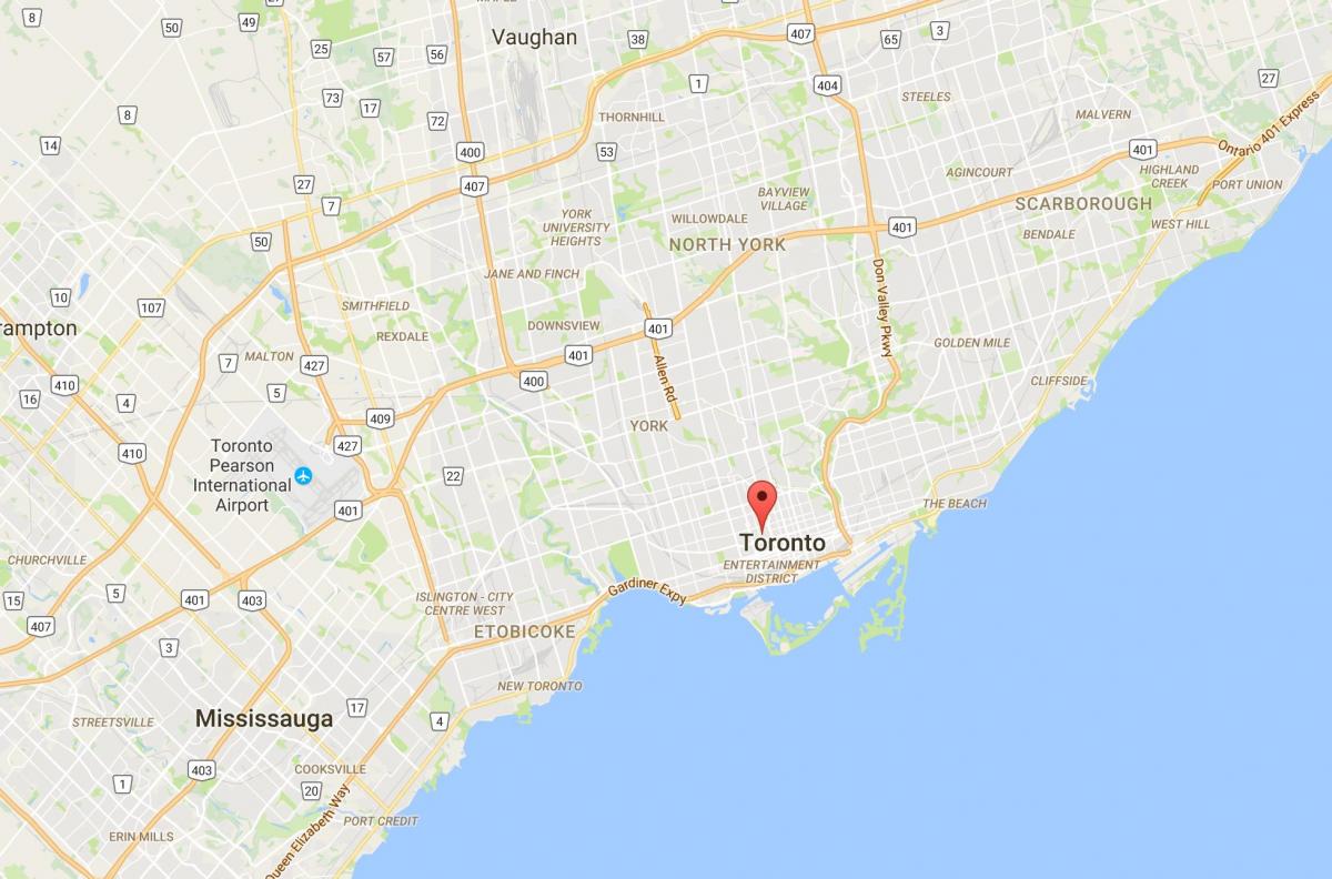 Peta Baldwin Kampung daerah Toronto