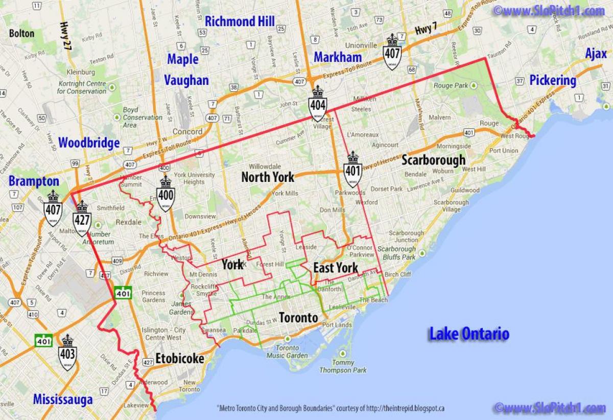 Peta bandar Toronto