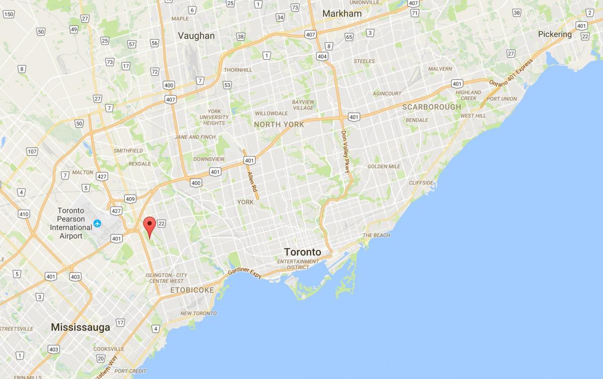 Peta Barat Deane Park daerah Toronto
