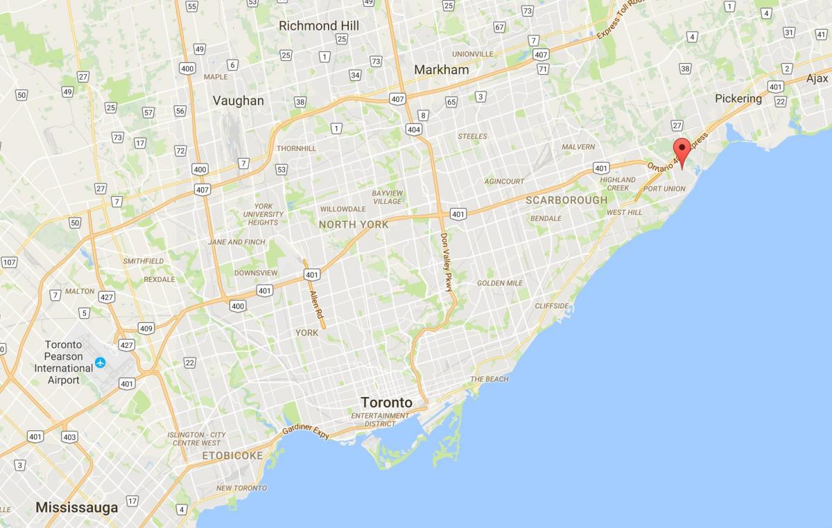 Peta Barat Rouge daerah Toronto