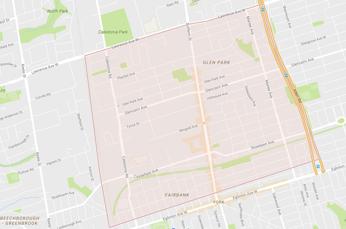 Peta Briar Bukit–Lihat kejiranan Toronto