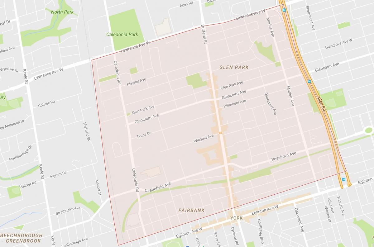 Peta Briar Bukit–Lihat kejiranan Toronto