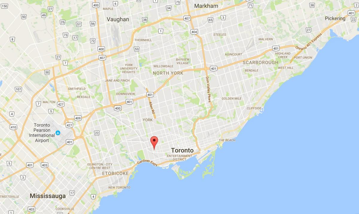Peta Brockton Kampung daerah Toronto