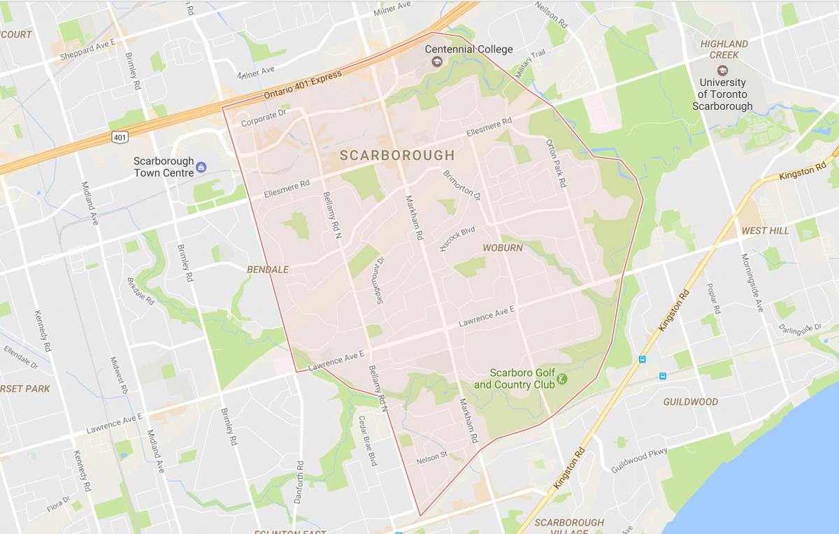 Peta Burlington kejiranan Toronto