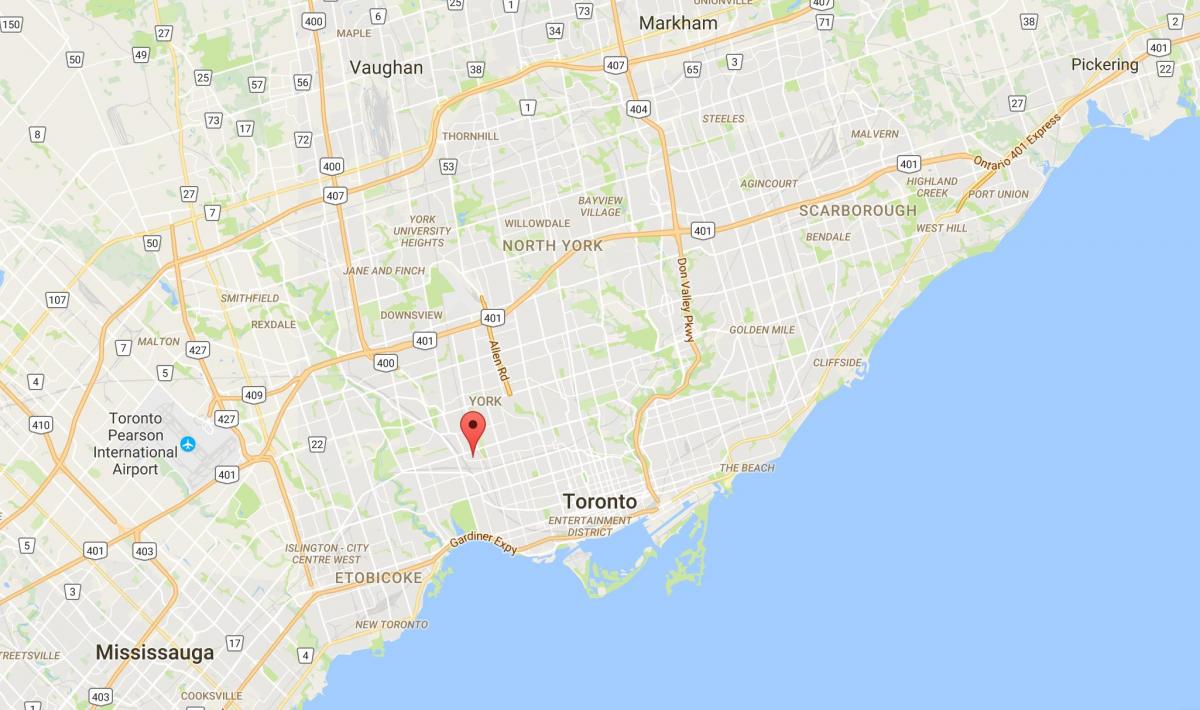 Peta Carleton Kampung daerah Toronto