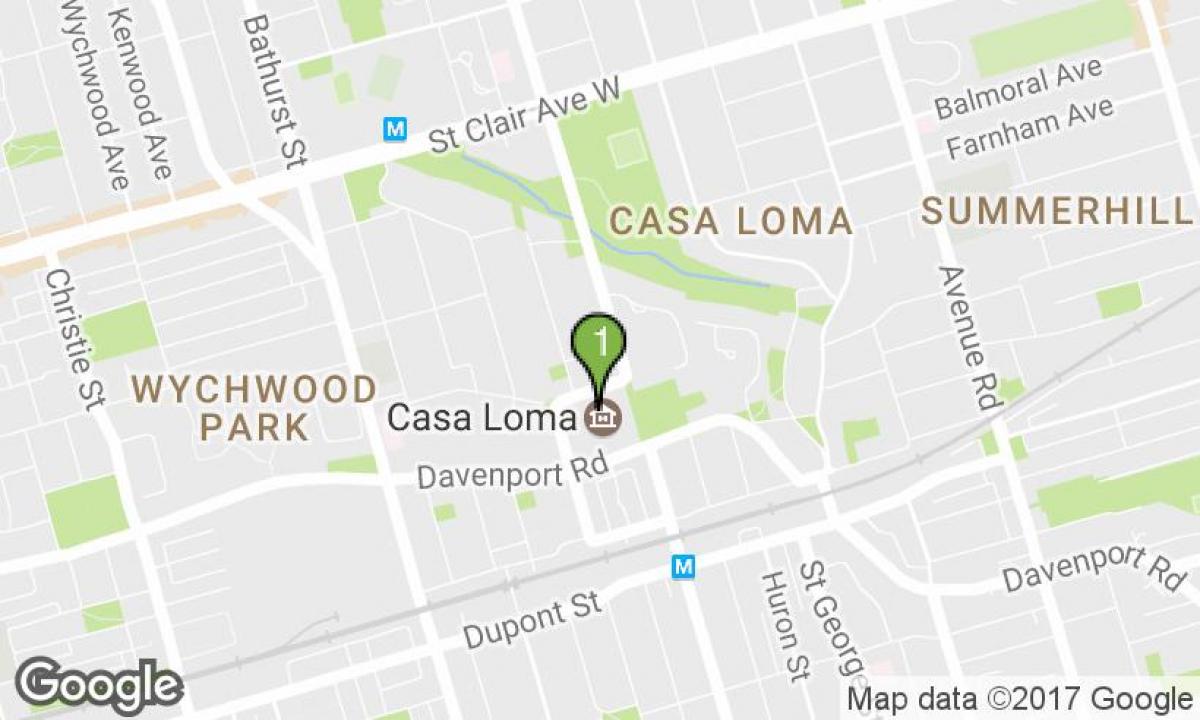 Peta Casa Loma Toronto