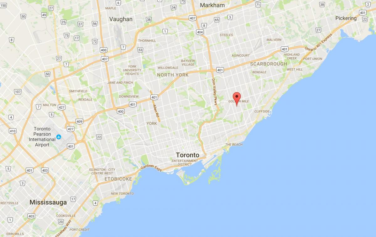 Peta Clairlea daerah Toronto
