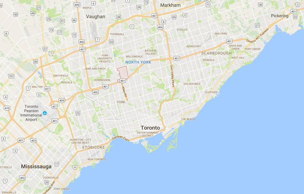 Peta Clanton Park daerah Toronto