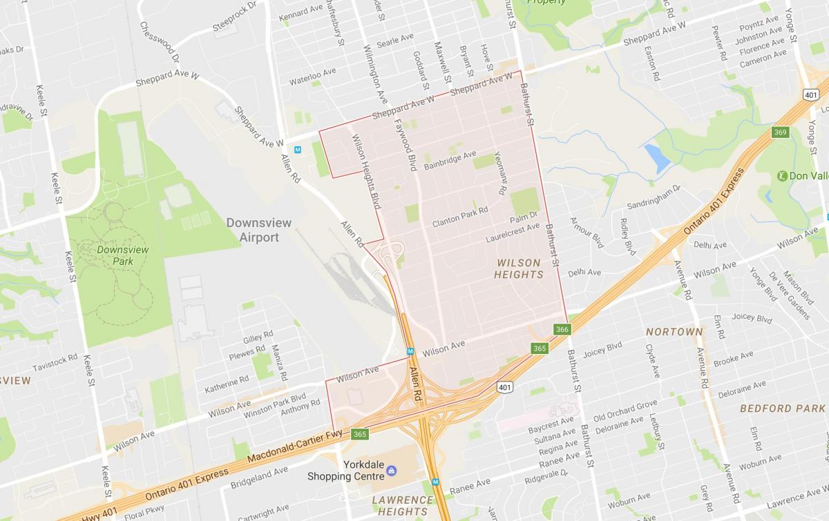 Peta Clanton Park lingkungan Toronto