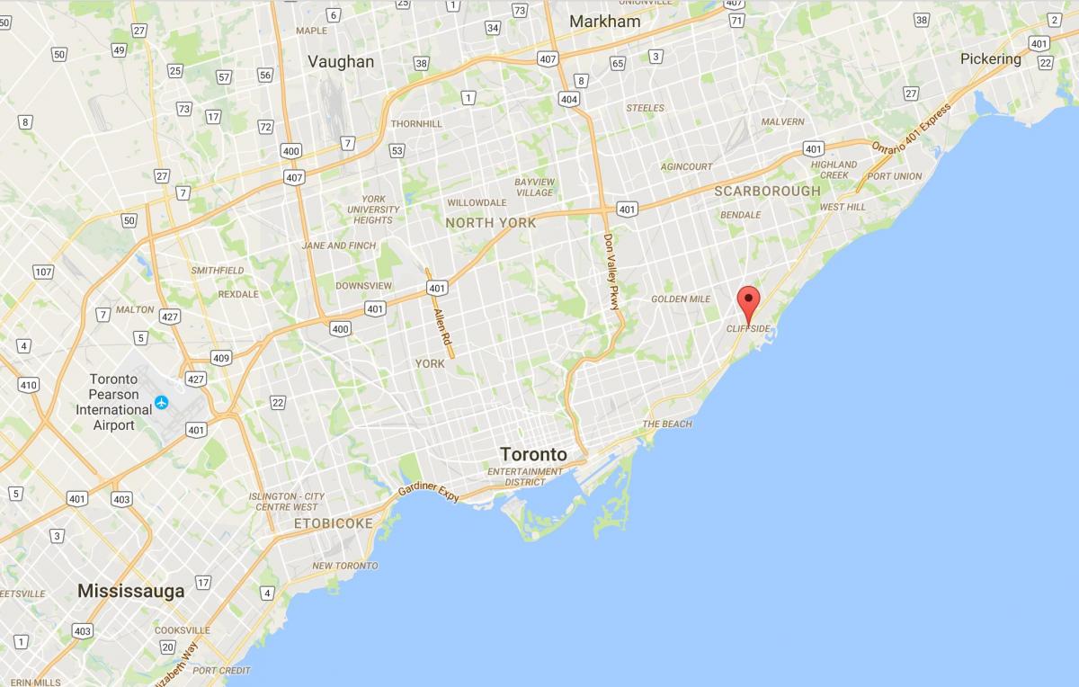 Peta Cliffside daerah Toronto