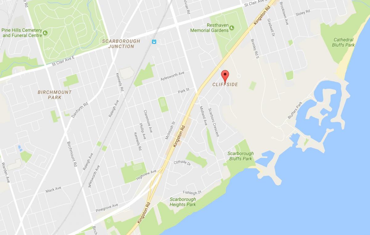 Peta Cliffside kejiranan Toronto