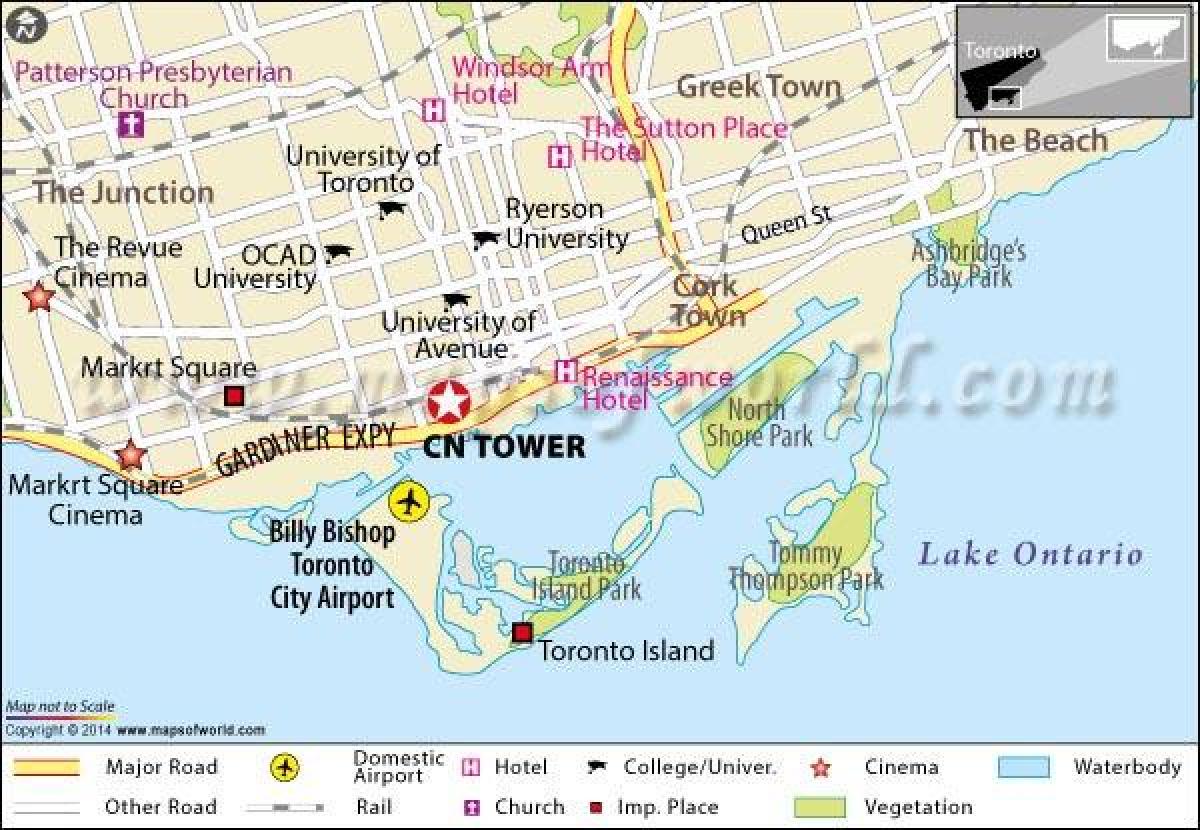 Peta CN menara Toronto