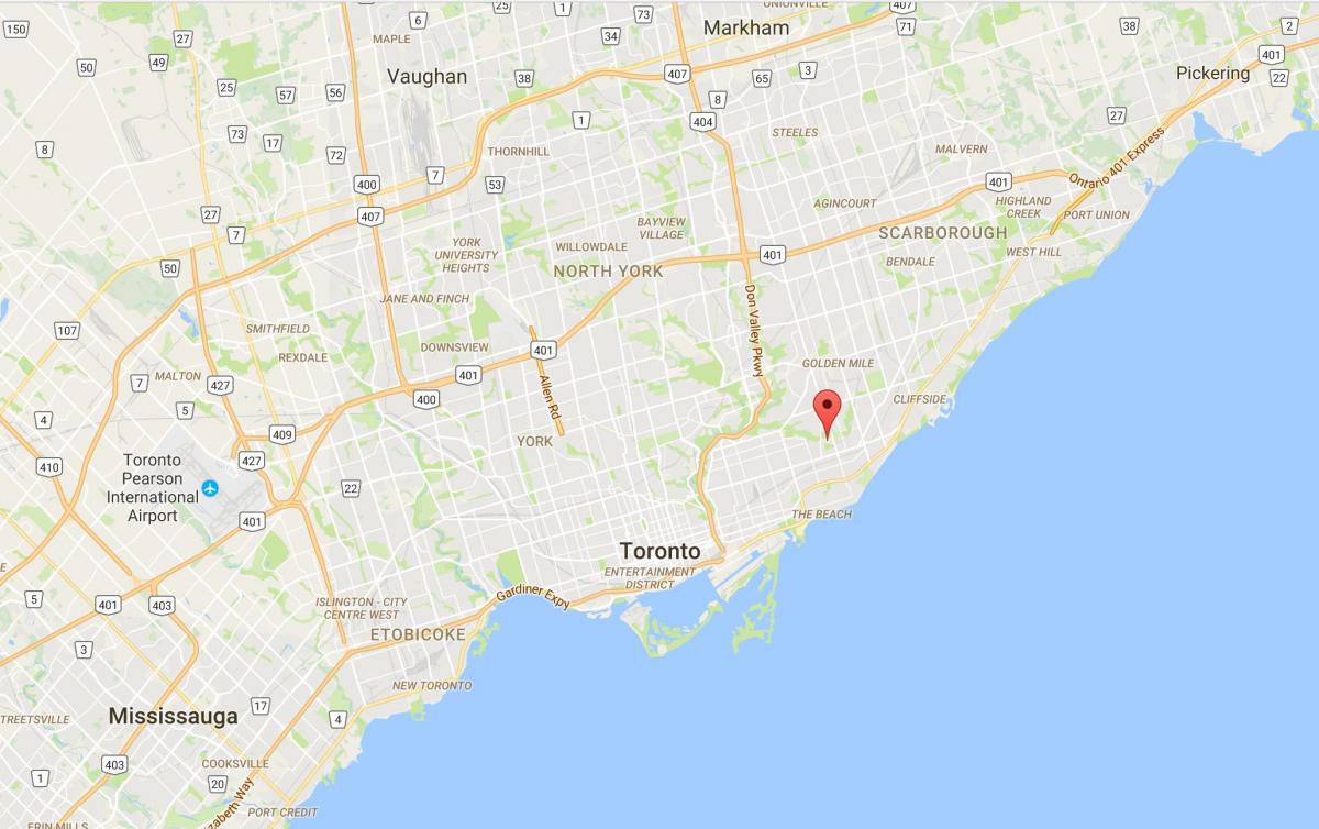 Peta Kota Crescent daerah Toronto