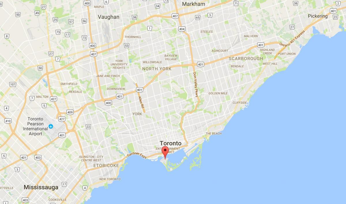 Peta daerah Toronto pulau-Pulau daerah Toronto