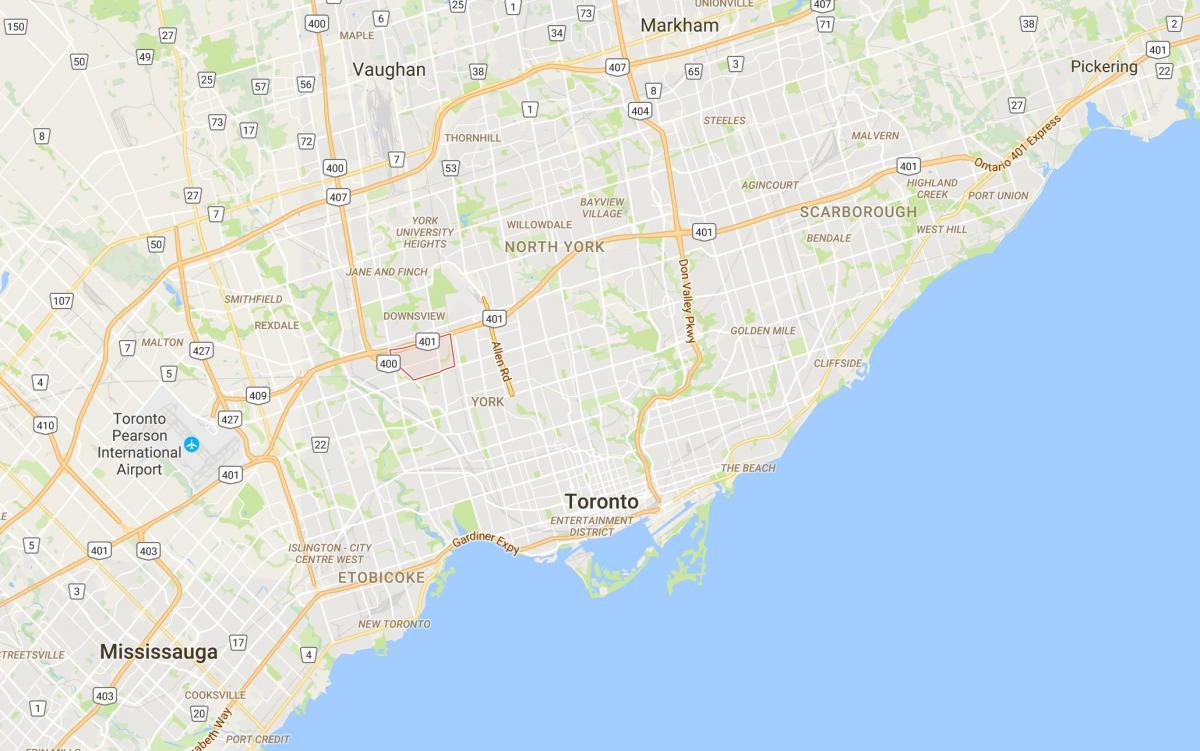 Peta Maple Daun daerah Toronto