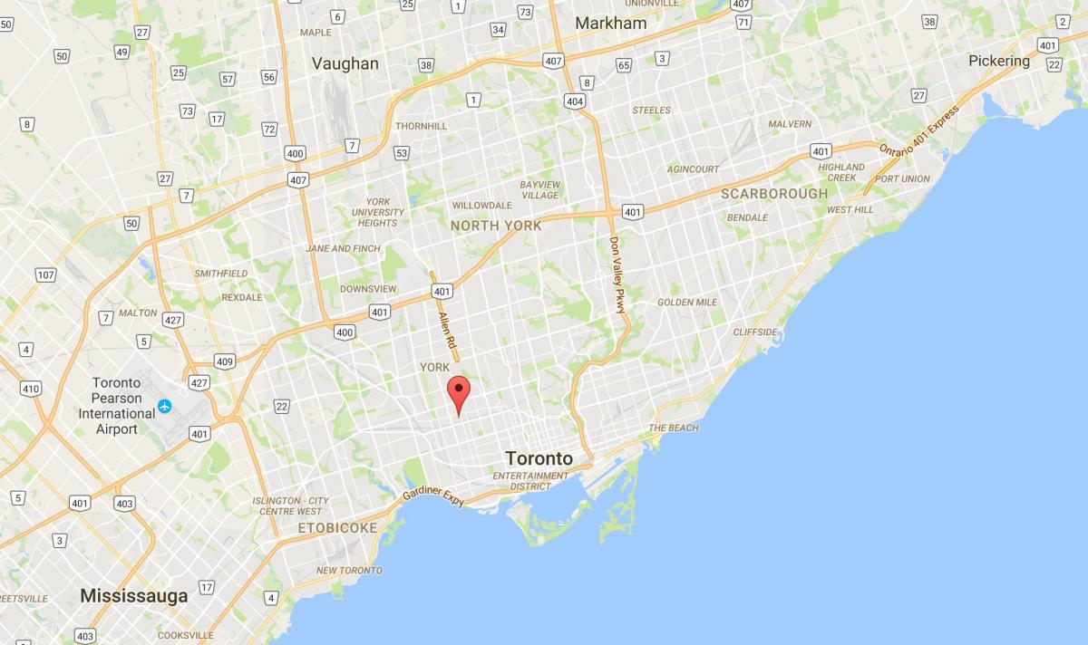 Peta Davenport daerah Toronto