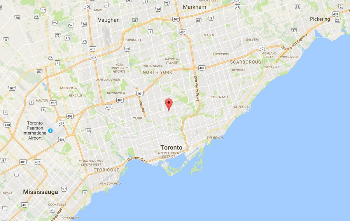 Peta Davisville Kampung daerah Toronto