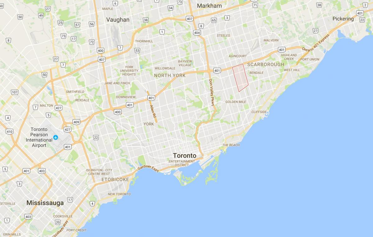 Peta Dorset Park daerah Toronto