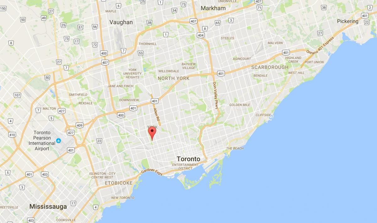Peta Earlscourt daerah Toronto