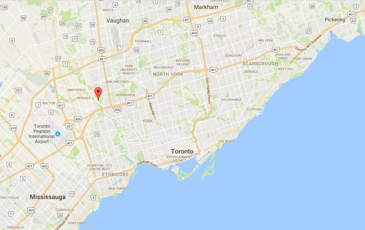 Peta Elms daerah Toronto
