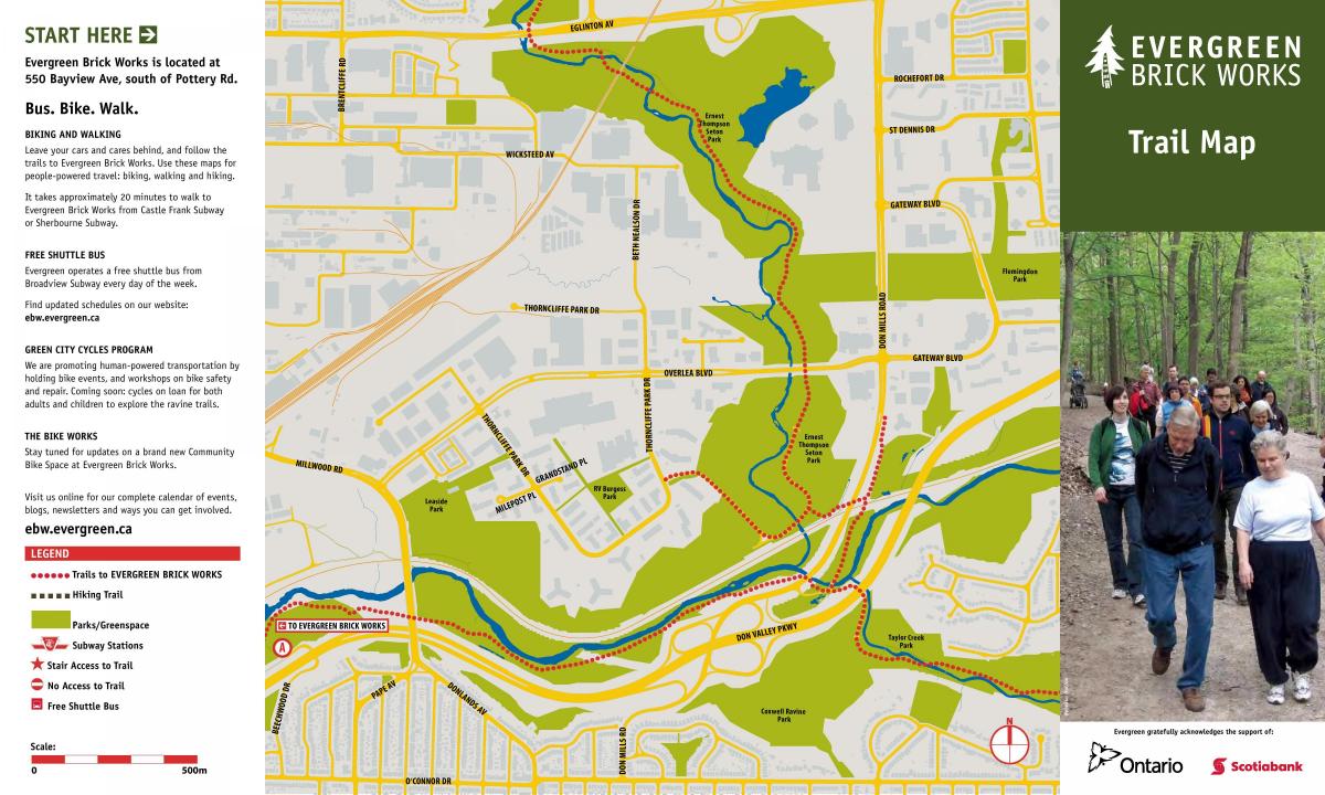 Peta Evergreen Brickworks Toronto jejak
