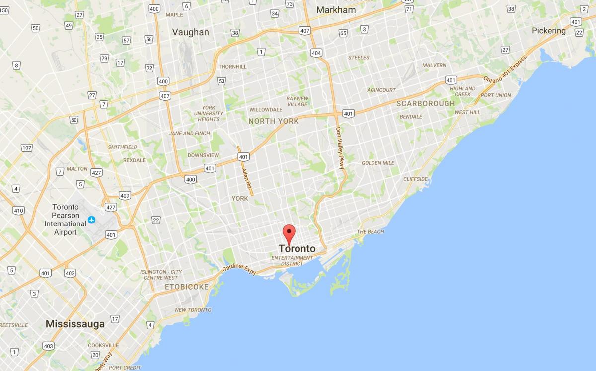 Peta Taman Grange daerah Toronto