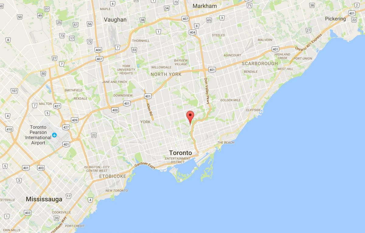 Peta Gubernur Jambatan daerah Toronto