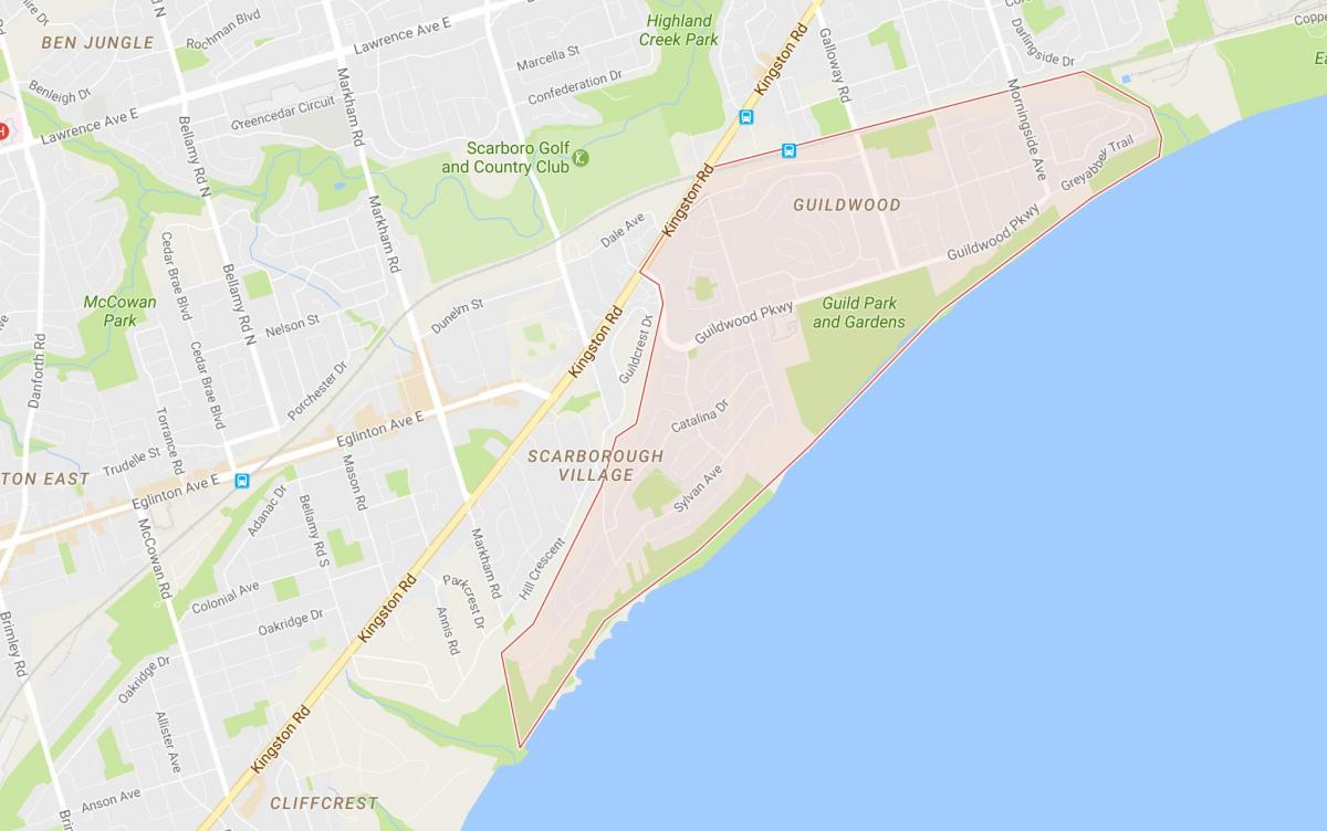 Peta Guildwood kejiranan Toronto
