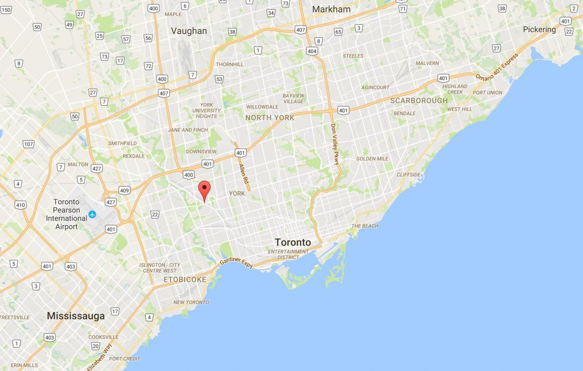 Peta Gunung Dennis daerah Toronto