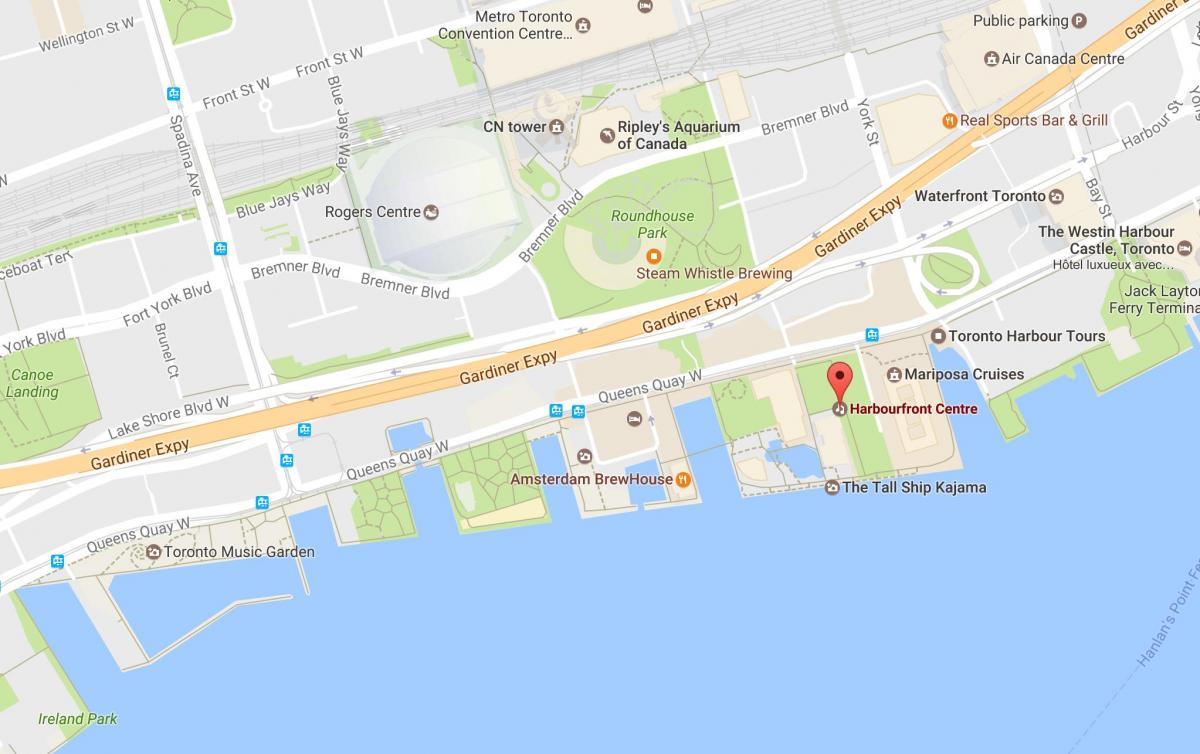 Peta Harbourfront kejiranan Toronto
