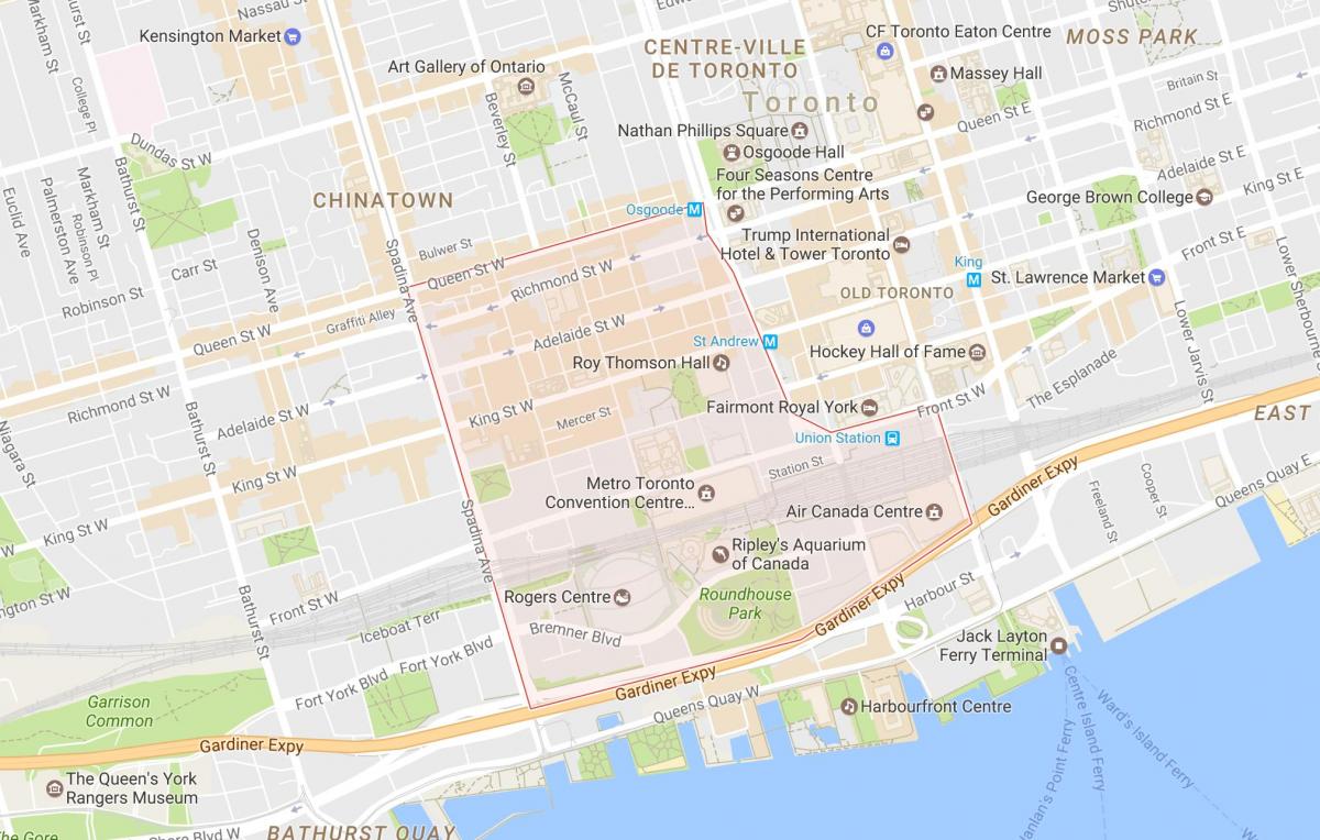 Peta Hiburan Daerah kejiranan Toronto