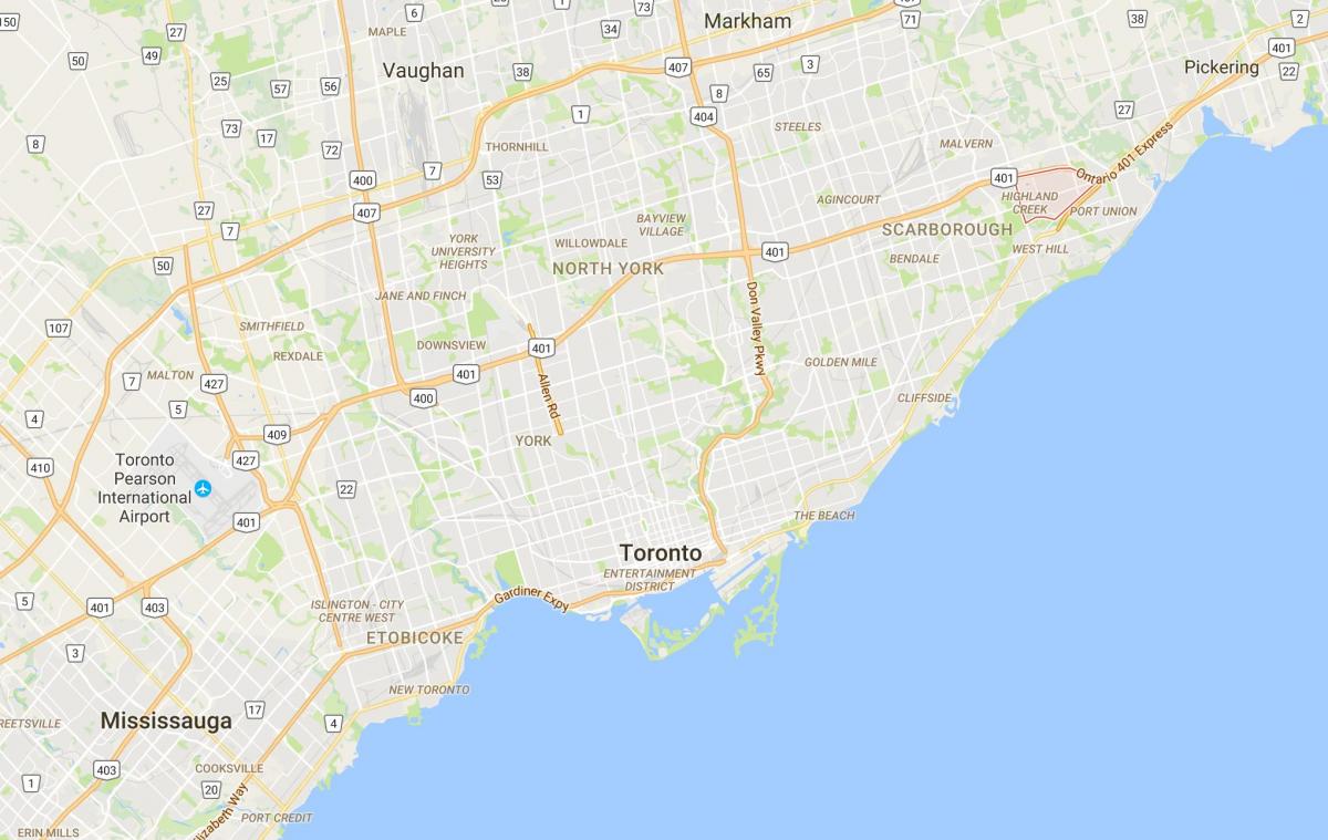 Peta Highland Creek daerah Toronto