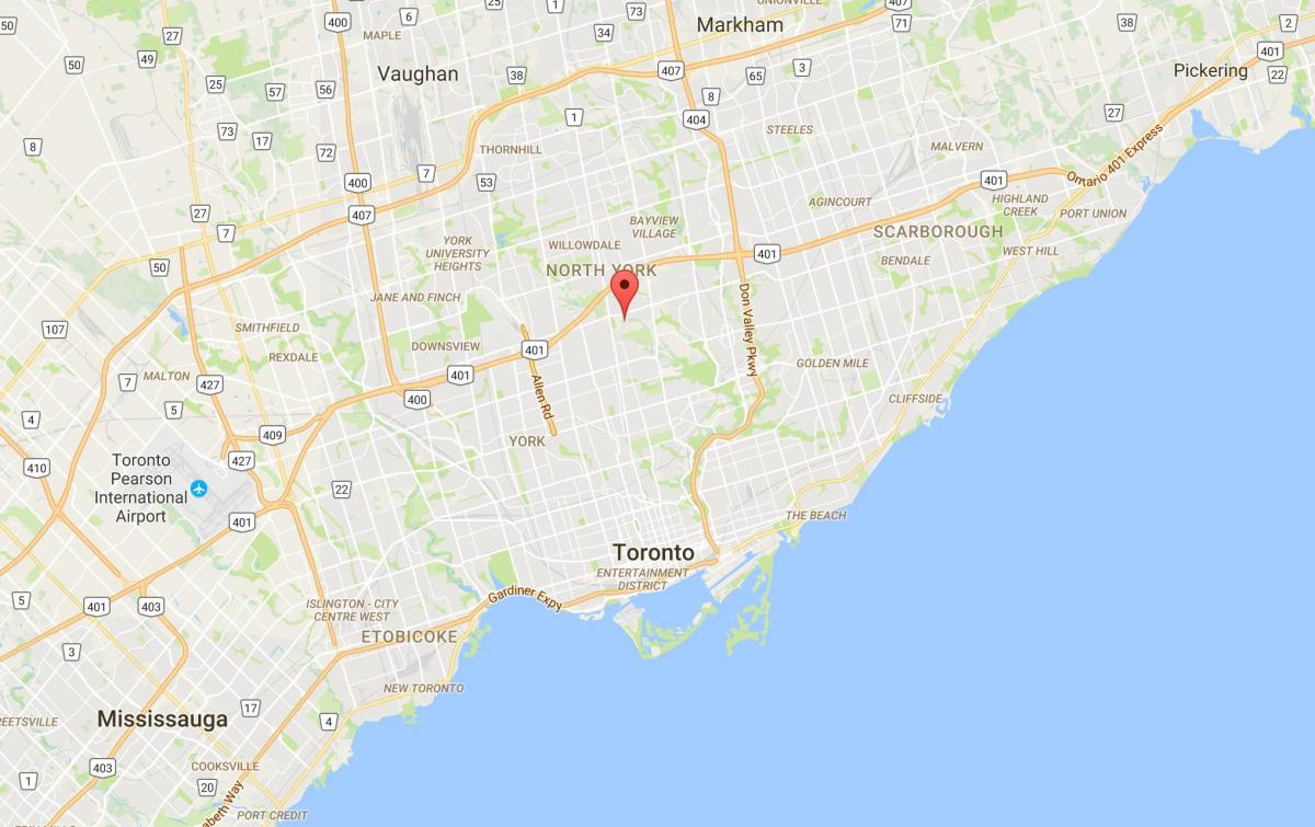 Peta Hoggs Berongga daerah Toronto