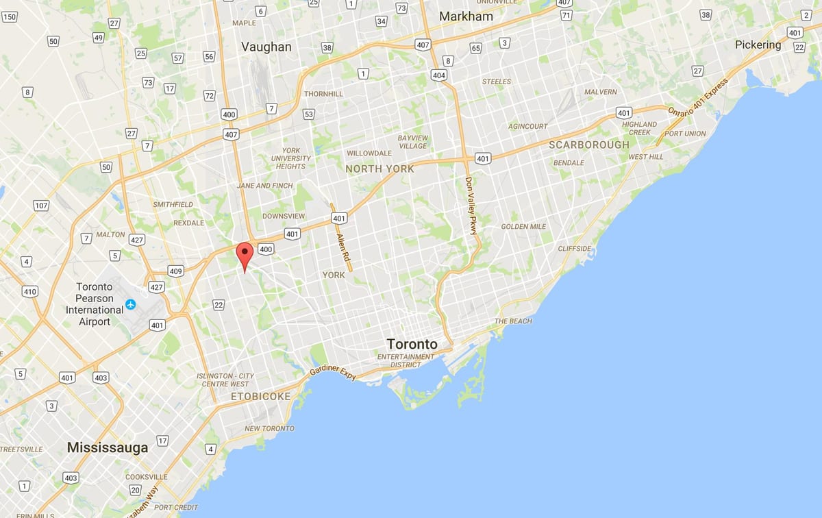 Peta Humber Heights – Westmount daerah Toronto