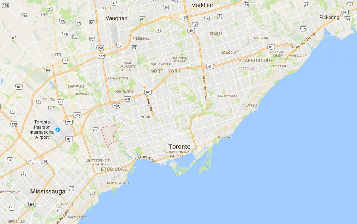 Peta dari Lembah Humber Kampung daerah Toronto