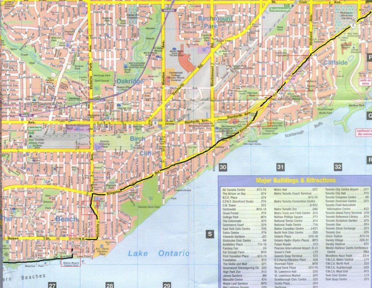 Peta Kingston jalan Ontarion
