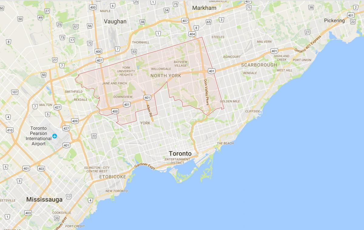 Peta Kota Toronto daerah Toronto