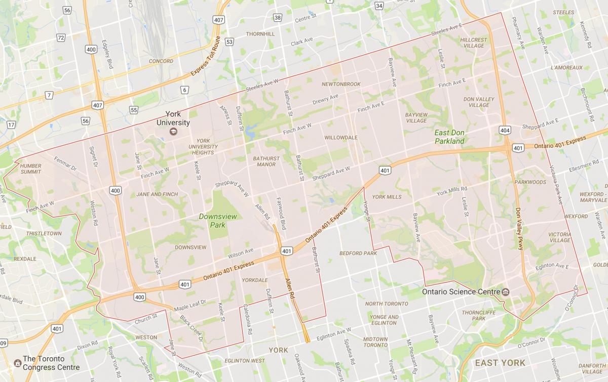 Peta Kota Toronto kejiranan Toronto