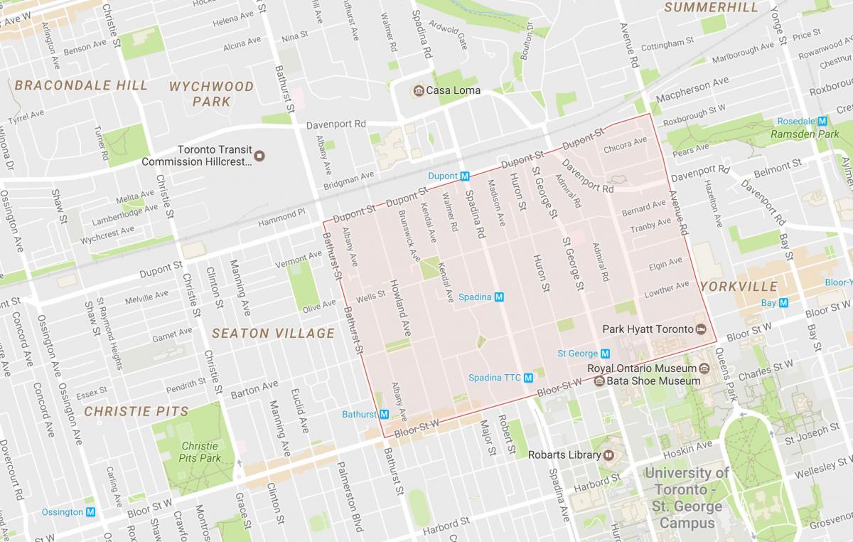 Peta Lampiran kejiranan Toronto