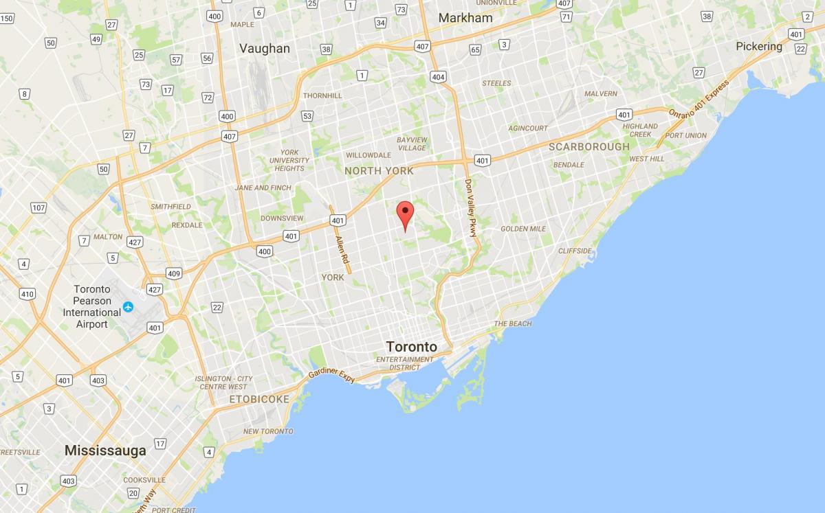 Peta Lawrence Park daerah Toronto