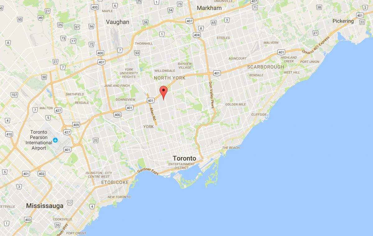 Peta Ledbury Park daerah Toronto