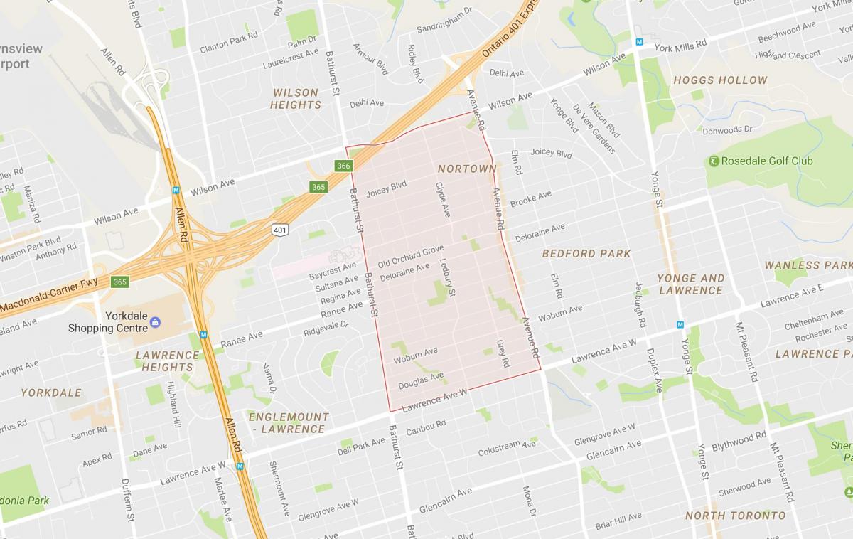 Peta Ledbury Park lingkungan Toronto