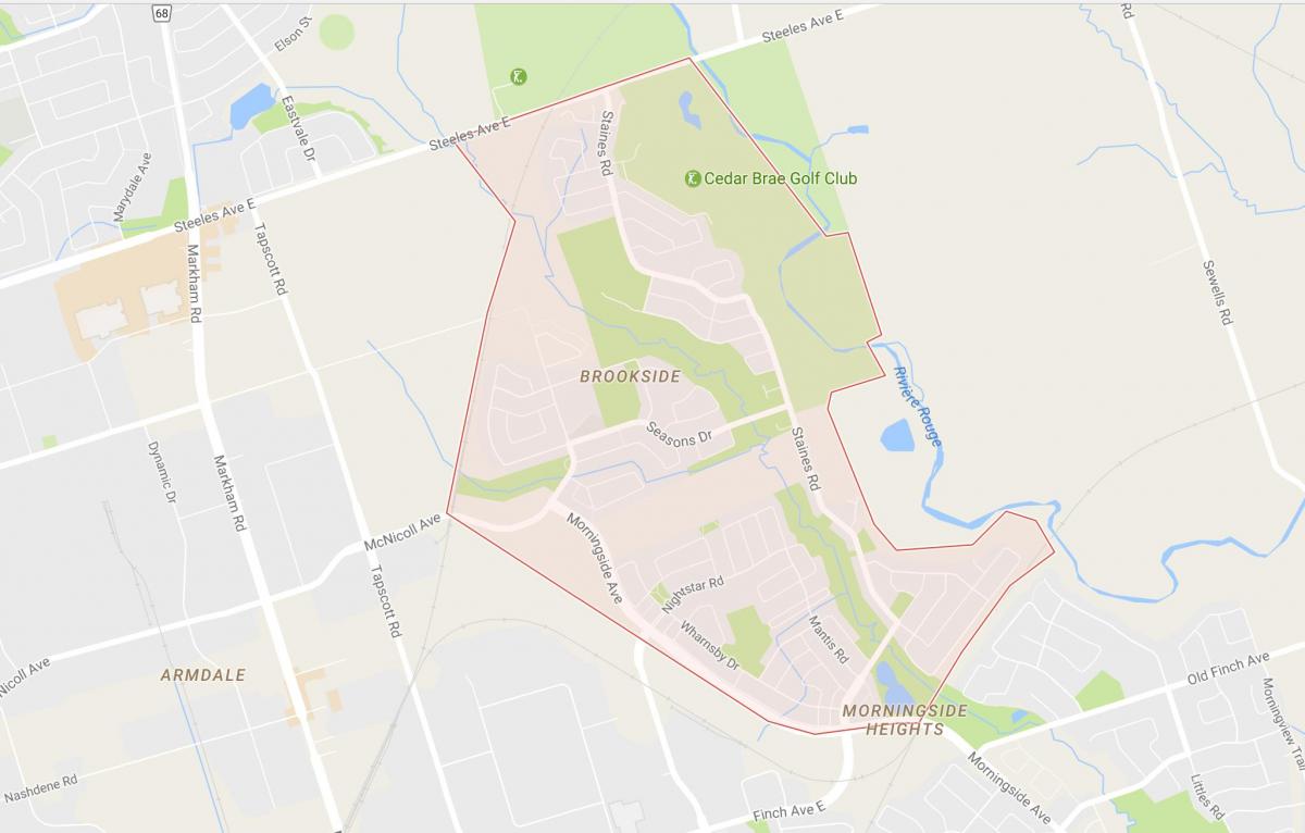 Peta dari Morningside Heights kejiranan Toronto
