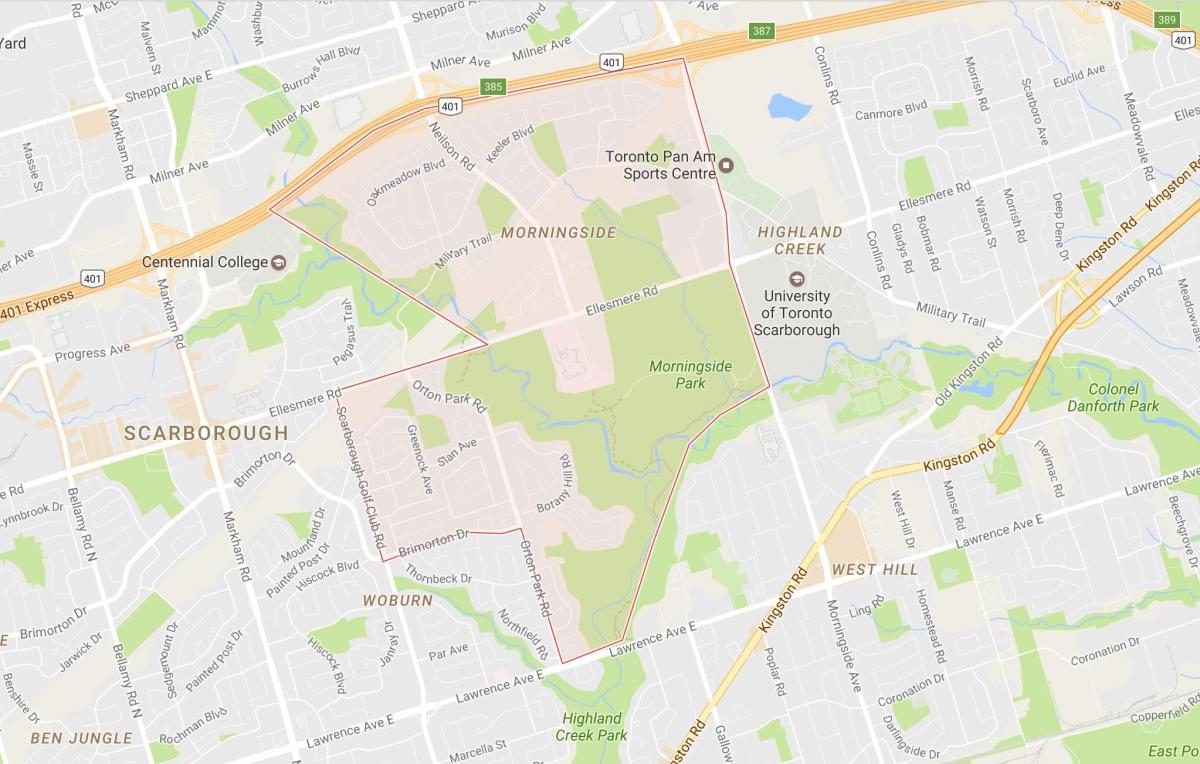 Peta dari Morningside kejiranan Toronto