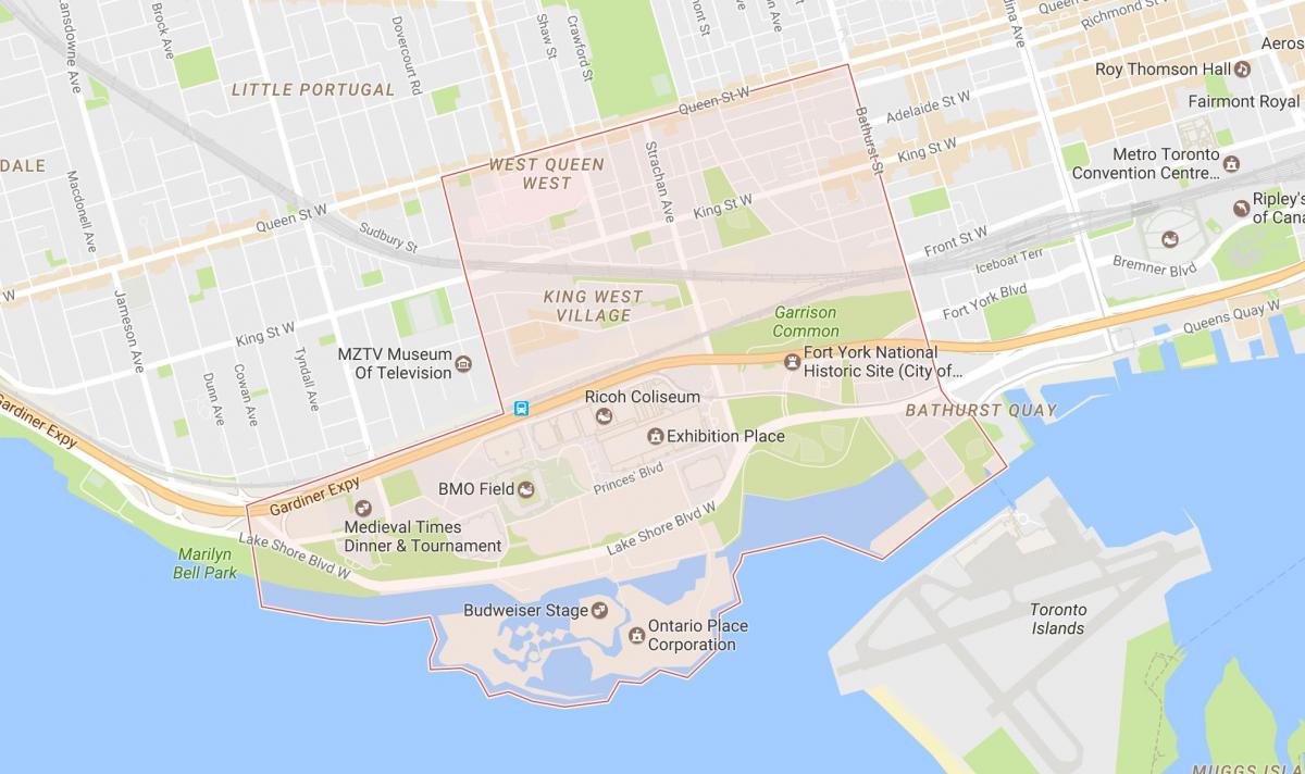 Peta Niagara kejiranan Toronto