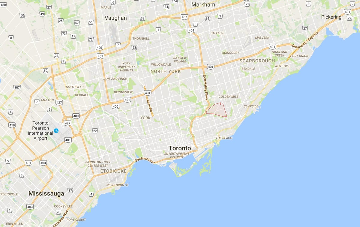 Peta o'connor–Parkview daerah Toronto
