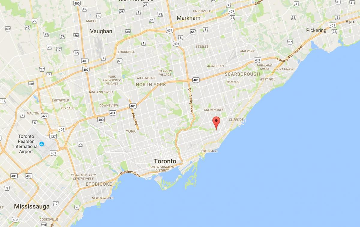 Peta Oakridge daerah Toronto