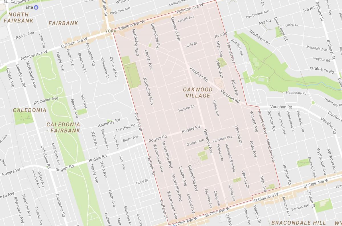 Peta Oakwood–Vaughan kejiranan Toronto