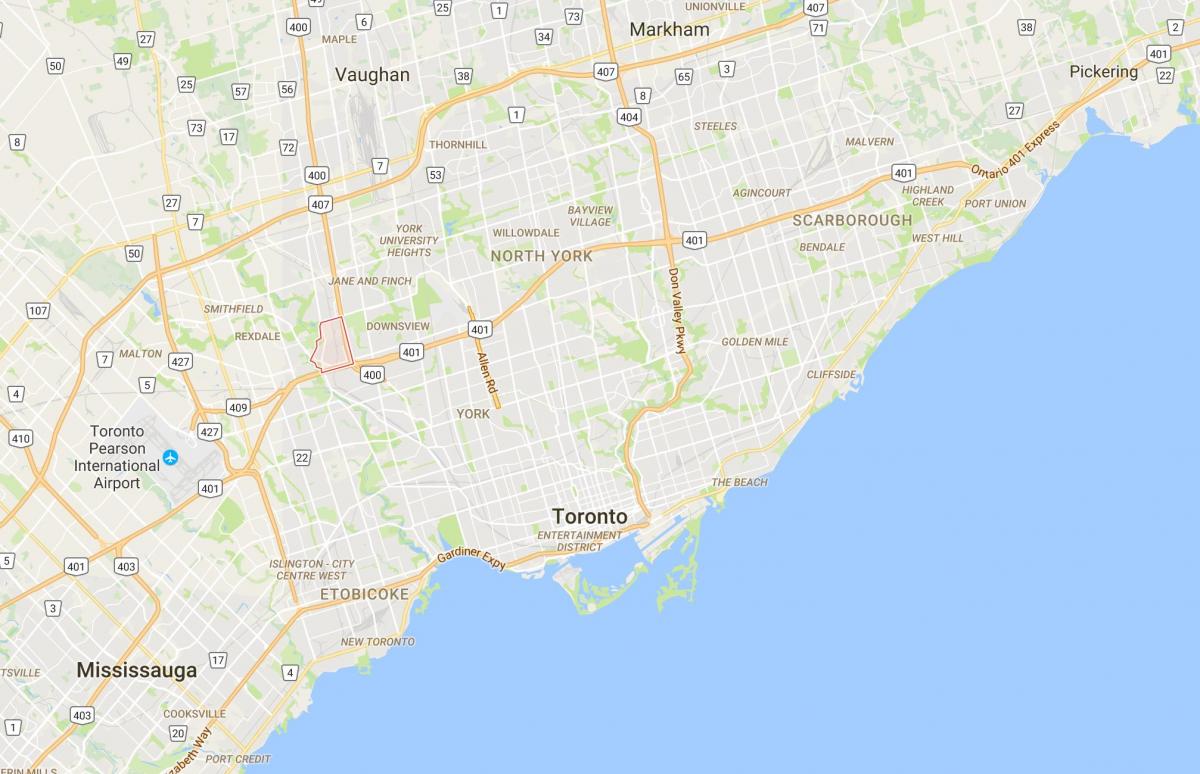 Peta Pelmo Park – Humberlea daerah Toronto